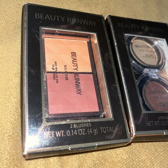 Brand New Lot Of Beauty Runway Blush‎ Duo Peach/Plum - NEW Eye Shadow 6 Grams - Picture 2 of 16